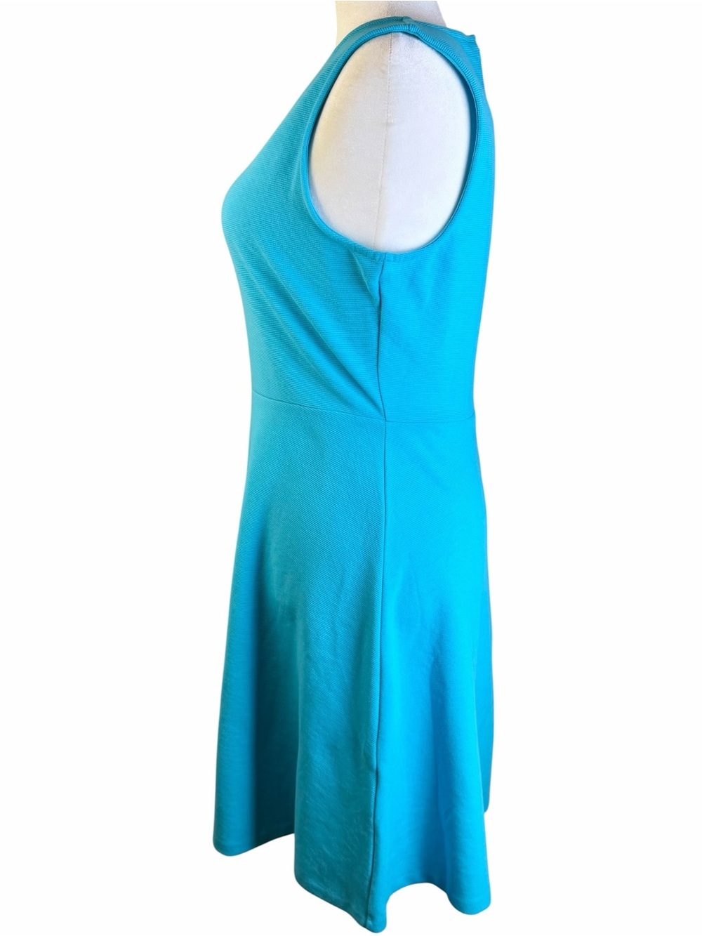 Talbots Sleeveless Blue Fit & Flare Dress Size XL - Picture 4 of 13